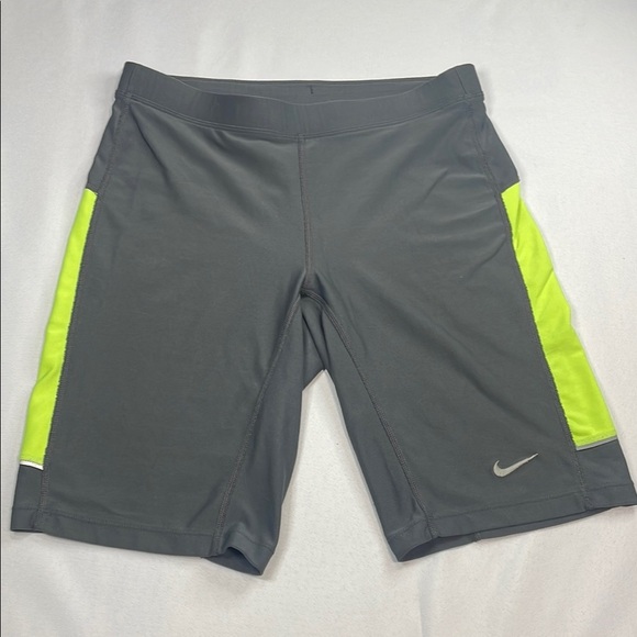 Nike Gray and Green Athletic Shorts Performance Fit - Picture 1 of 5